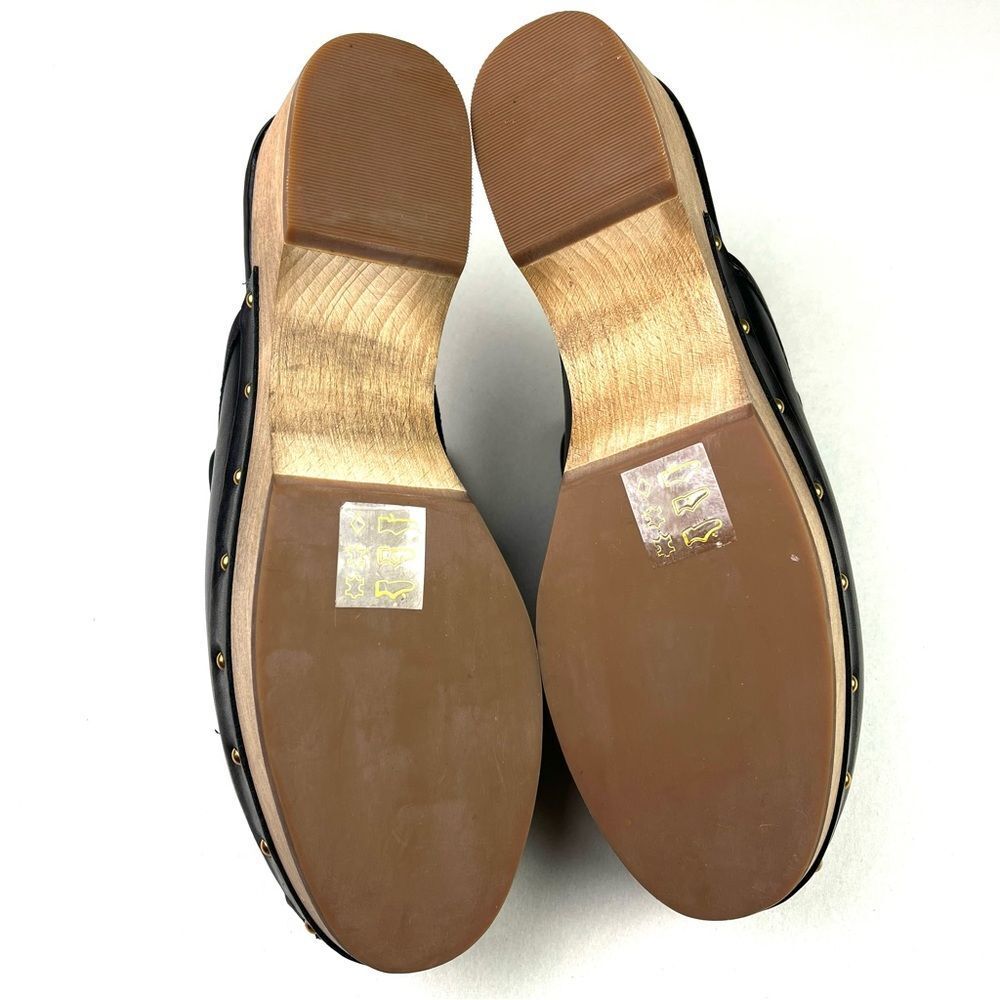 New J. Crew Black Leather Clogs AQ675 size 7.5 - Picture 8 of 10